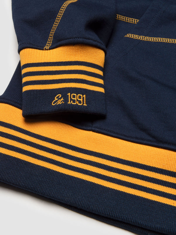 North Carolina A&T University 93 Frankenstein Hoodie Navy/Gold Frankenstein Hoodie detail image