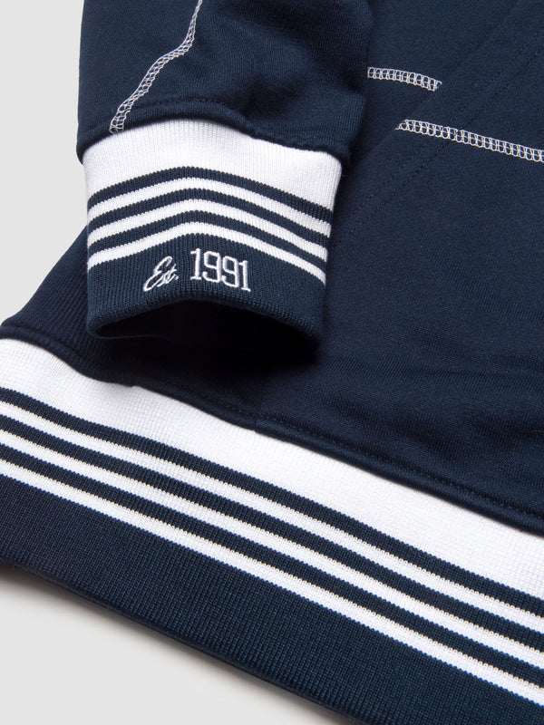Jackson State 93 Frankenstein Hoodie Navy/White Jackson State University Frankenstein Hoodie detail image