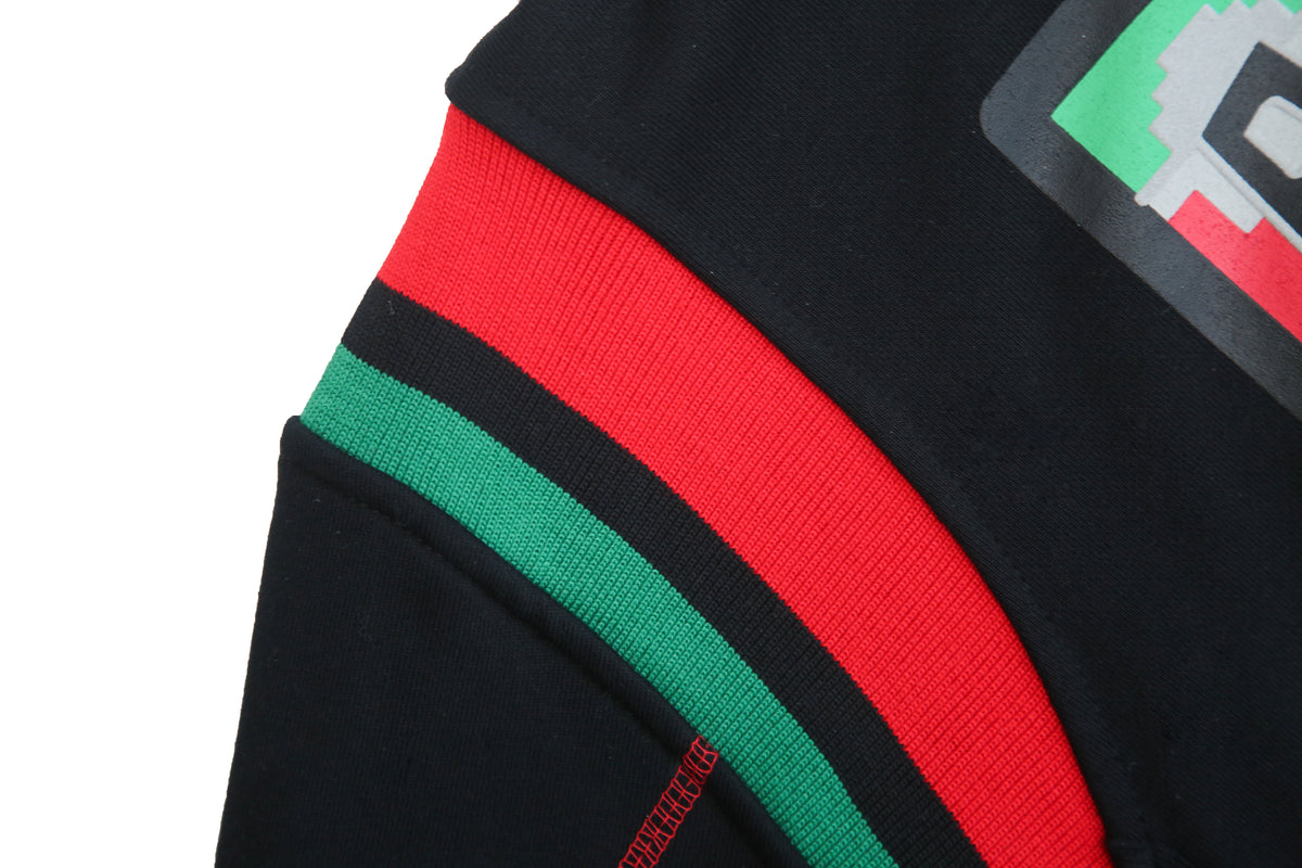 30th Anniversary FTP AACA Frankenstein Stitched Hoodie Black/Red Frankenstein Hoodie detail image