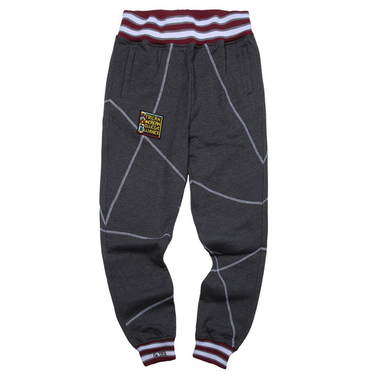 AACA Original '92 "Frankenstein" Stitched Sweatpants Charcoal/White Frankenstein Sweatpants white background product image