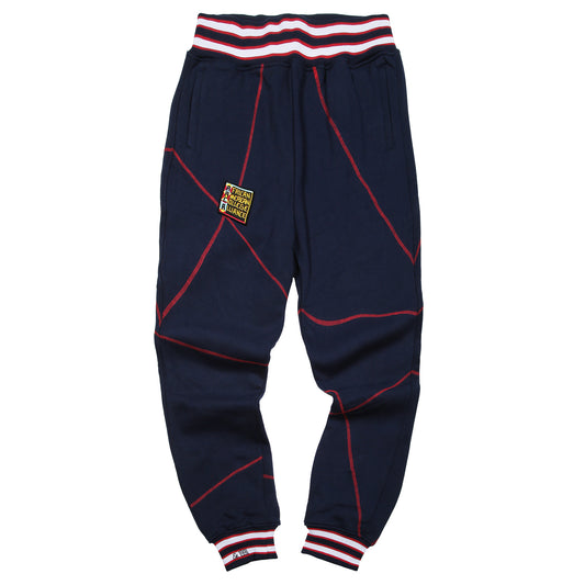 AACA Original '92 "Frankenstein" Stitched Sweatpants Navy/Red Frankenstein Sweatpants white background product image