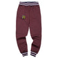 AACA Original '92 "Frankenstein" Stitched Sweatpants Red Heather / Navy Frankenstein Sweatpants white background product image