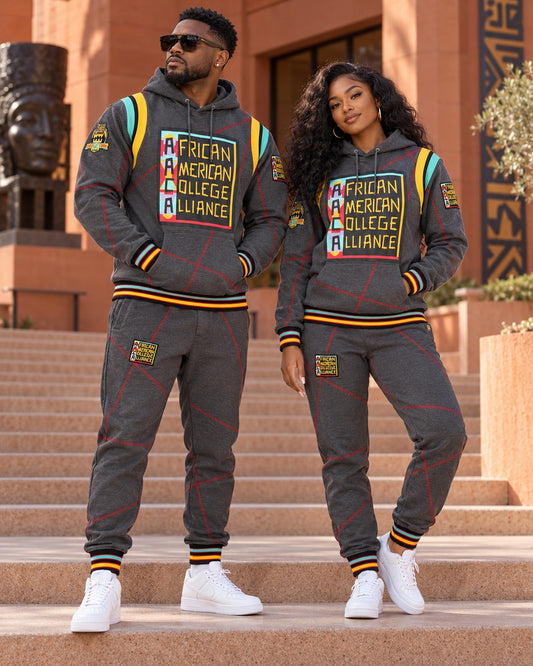 30th Anniversary AACA Frankenstein Stitched Hoodie Charcoal/Red + Joggers Set