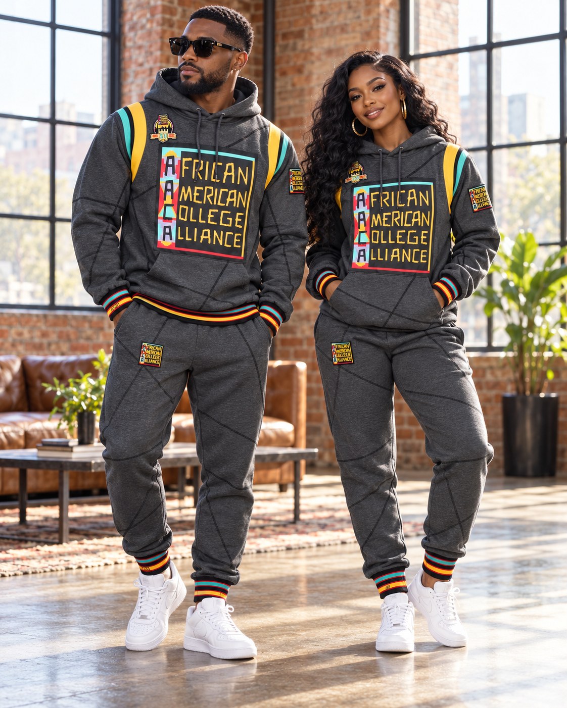 30th Anniversary AACA Frankenstein Stitched Hoodie Charcoal/Black + Joggers Set