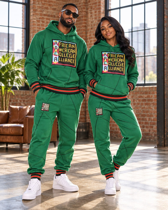 FTP AACA Original 92 Frankenstein Stitched Hoodie Kelly-Green/Black + Joggers Set