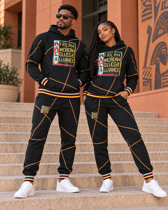 AACA Original 92 Frankenstein Stitched Hoodie Black/Gold + Joggers Set