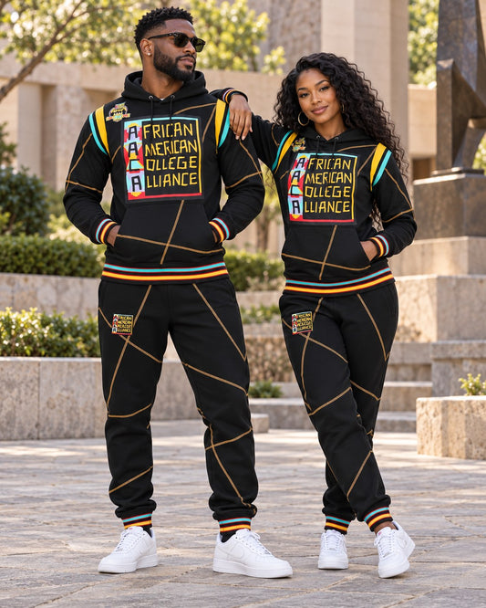30th Anniversary AACA Frankenstein Stitched Hoodie Black/Gold + Joggers Set