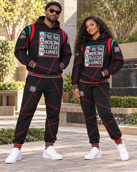 30th Anniversary FTP AACA Frankenstein Stitched Hoodie Black/Red + Joggers Set