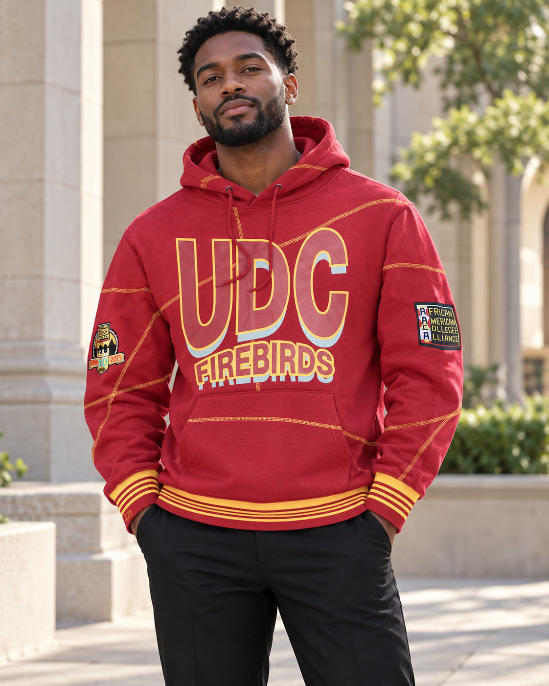 UDC FireBirds 93 Frankenstein Hoodie Red/Gold - AACA 30th Anniversary Special Edition — alternative model styling