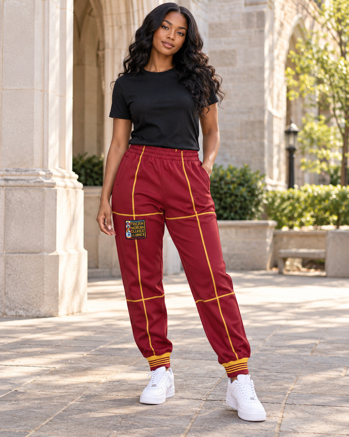 AACA Fresh 93 Frankenstein Jogger MAROON/GOLD — alternative model styling