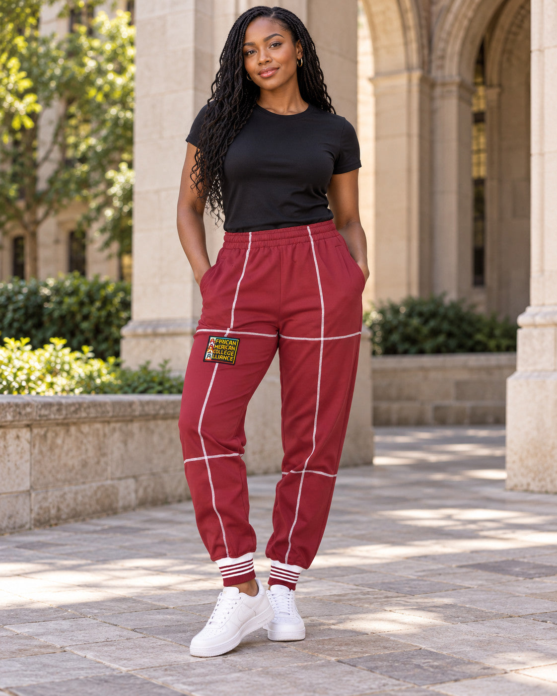 AACA Fresh 93 Frankenstein Jogger MAROON/WHITE — alternative model styling
