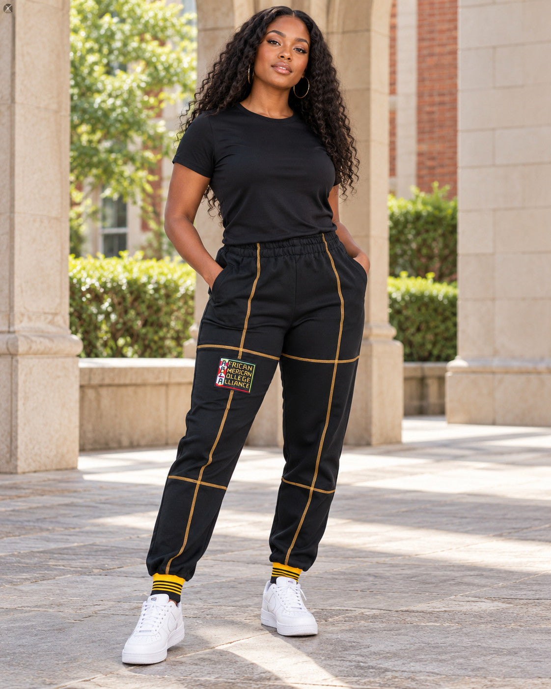 AACA Fresh 93 Frankenstein Jogger BLACK/GOLD — alternative model styling