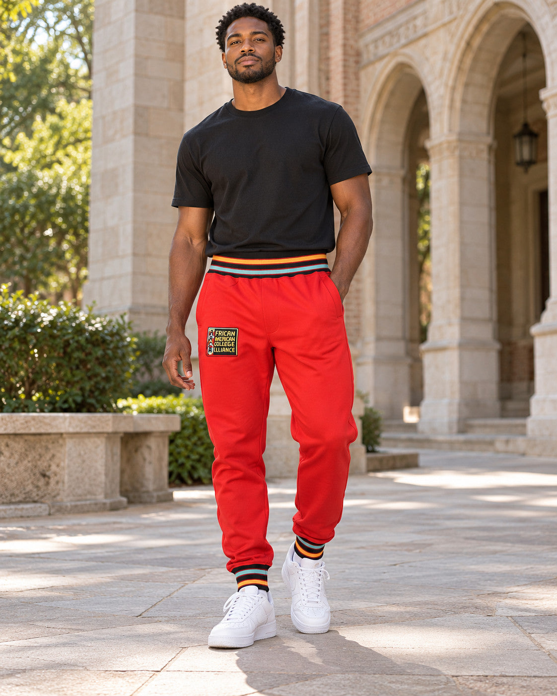 AACA Classic 91 Sweatpants Red — alternative model styling