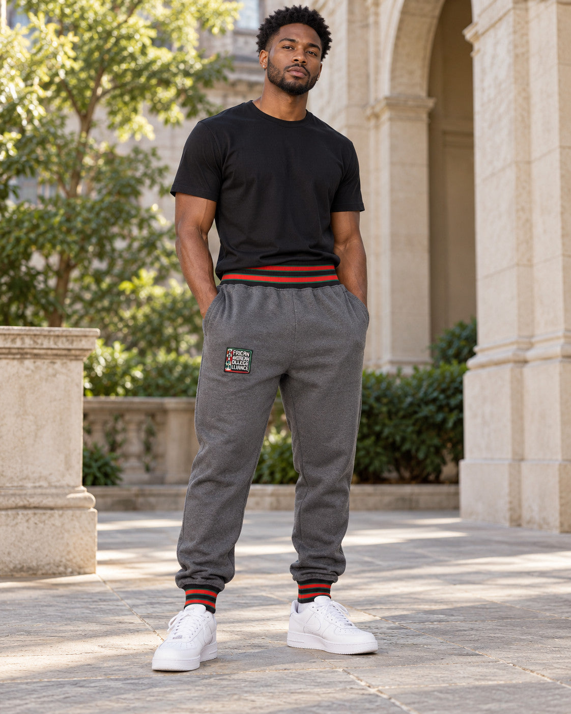 FTP Classic 91 Sweatpants Charcoal Grey — alternative model styling