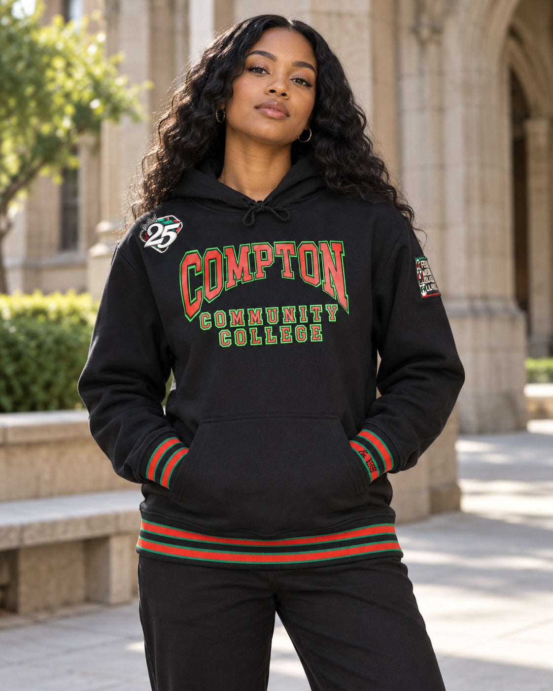 FTP Compton Classic 91 Hoodie Black — alternative model styling